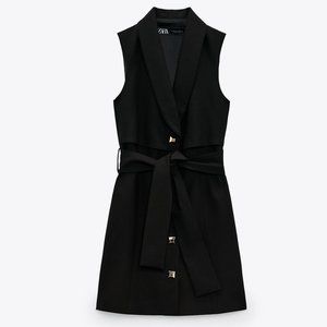 Zara belted waistcoat dress XS NWT